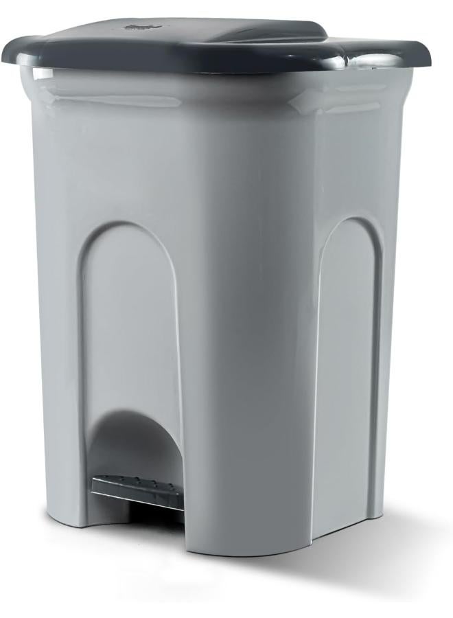 EL Watania Round Grand Rocka Dust Bin With Pedal Grey/50 L